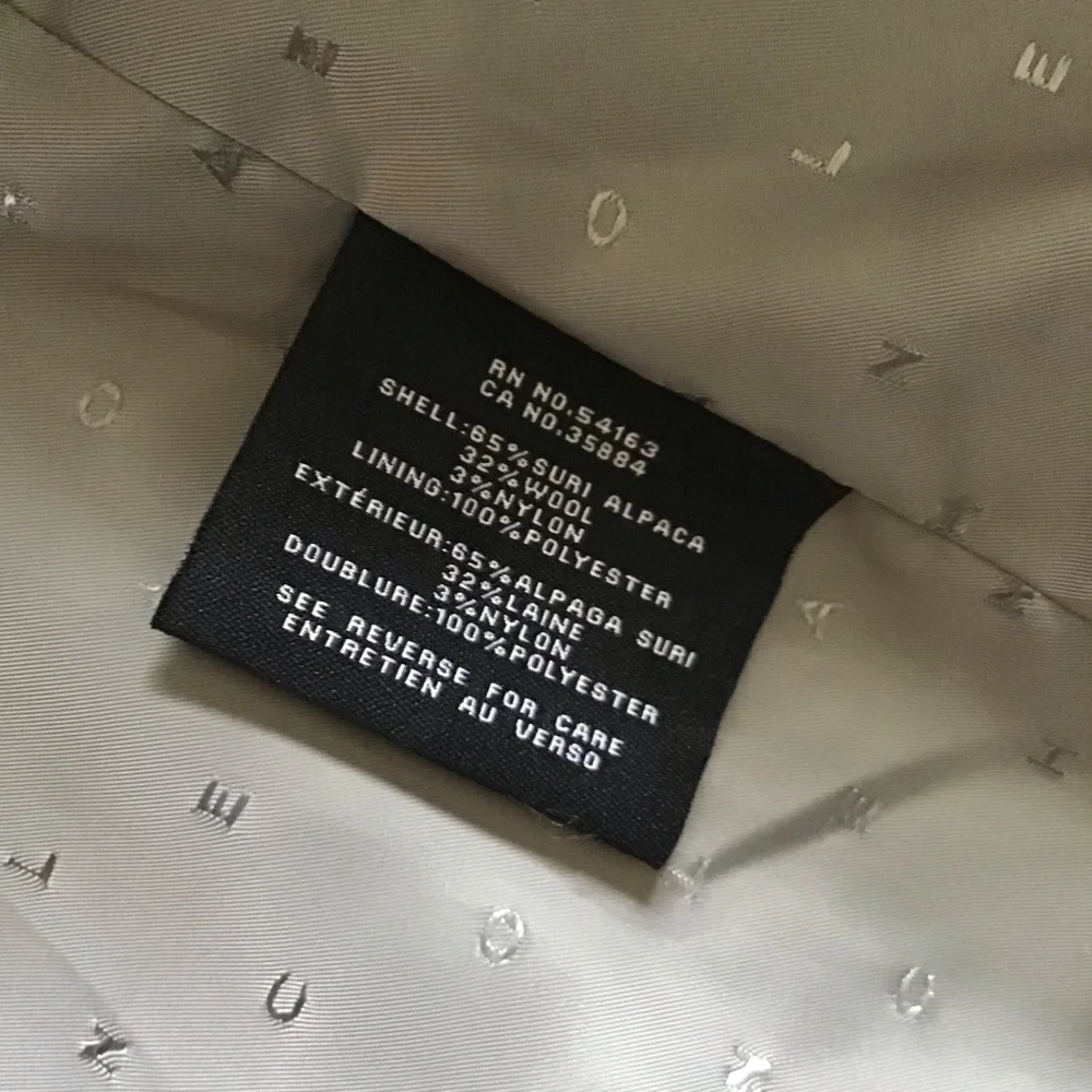 Cole Haan alpaca car coat
